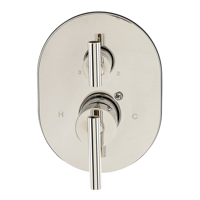 Kingston Concord KS86136CMLE Pressure Balanced Shower Valve Trim Kit with 3-Way Diverter, Polished Nickel