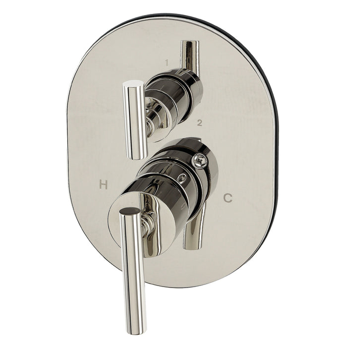 Kingston Concord KS86136CMLE Pressure Balanced Shower Valve Trim Kit with 3-Way Diverter, Polished Nickel
