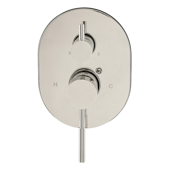 Kingston Concord KS86136DLE Pressure Balanced Shower Valve Trim Kit with 3-Way Diverter, Polished Nickel
