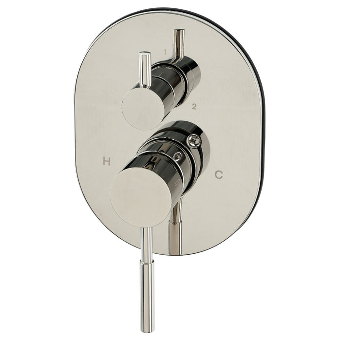 Kingston Concord KS86136DLE Pressure Balanced Shower Valve Trim Kit with 3-Way Diverter, Polished Nickel