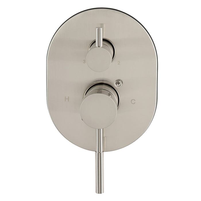 Kingston Concord KS86138DLE Pressure Balanced Shower Valve Trim Kit with 3-Way Diverter, Brushed Nickel