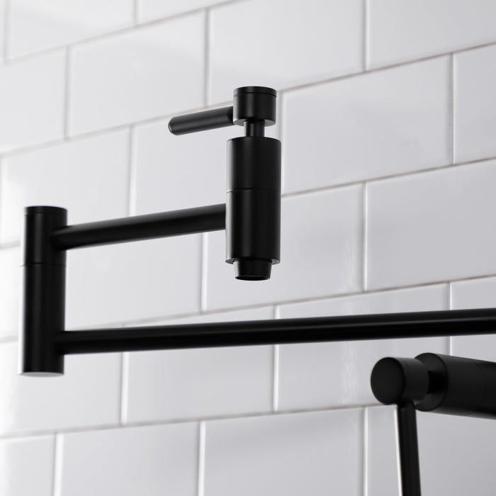 Kingston Sona KS8700DL - Concord Two-Handle 1-Hole Deck Mount Pot Filler Faucet, Matte Black