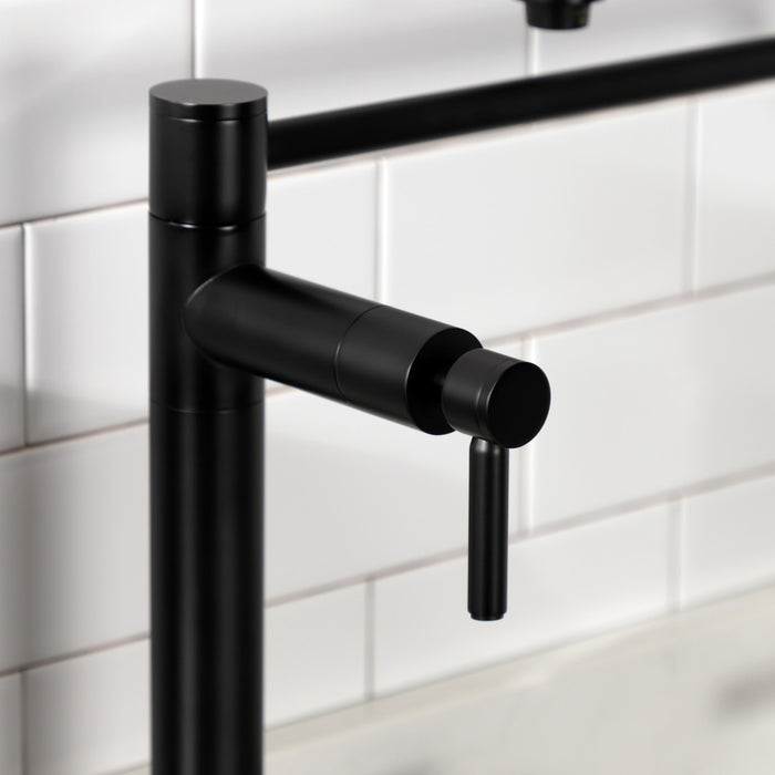 Kingston Sona KS8700DL - Concord Two-Handle 1-Hole Deck Mount Pot Filler Faucet, Matte Black