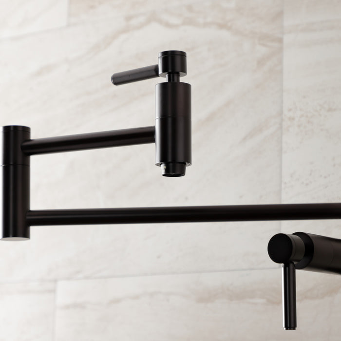 Kingston Sona KS8705DL - Concord Two-Handle 1-Hole Deck Mount Pot Filler Faucet, Oil Rubbed Bronze