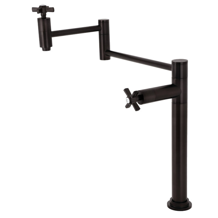 Kingston Tulare KS8705ZX - Millennium Two-Handle 1-Hole Deck Mount Pot Filler Faucet, Oil Rubbed Bronze