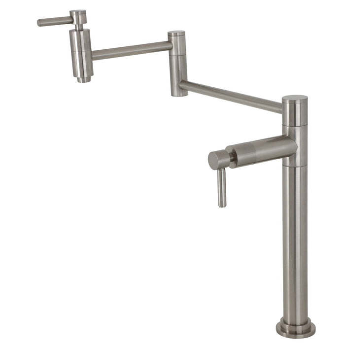 Kingston Sona KS8708DL - Concord Two-Handle 1-Hole Deck Mount Pot Filler Faucet, Brushed Nickel