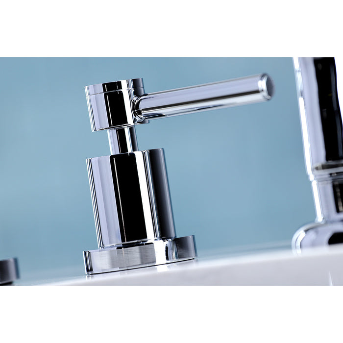 Kingston Sona KS8721DL - Concord Double-Handle 4-Hole Widespread Kitchen Faucet with Plastic Sprayer, Polished Chrome