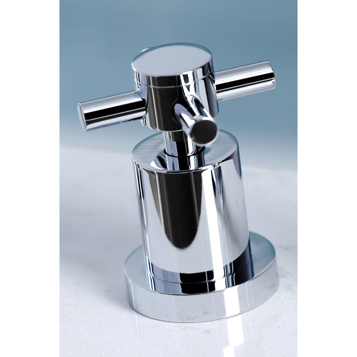 Kingston Sona KS8721DX - Concord Double-Handle 4-Hole Widespread Kitchen Faucet with Plastic Sprayer, Polished Chrome