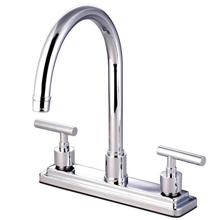 Kingston Sona KS8791CMLLS - Manhattan Two-Handle 3-Hole 8" Centerset Kitchen Faucet, Polished Chrome