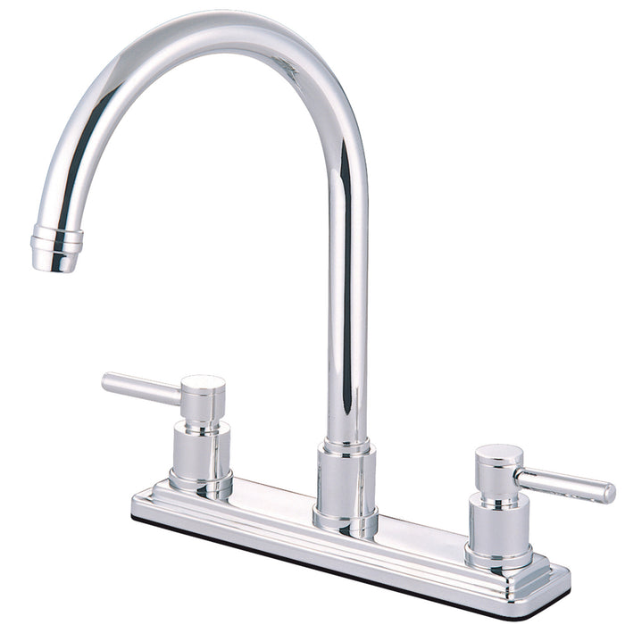 Kingston Sona KS8791DLLS - Concord Two-Handle 3-Hole 8" Centerset Kitchen Faucet, Polished Chrome