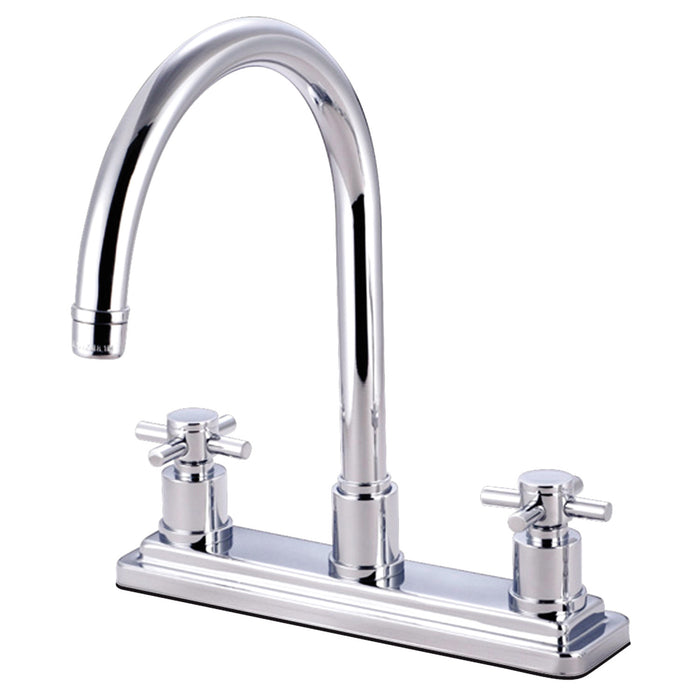 Kingston Sona KS8791DXLS - Concord Two-Handle 3-Hole 8" Centerset Kitchen Faucet, Polished Chrome