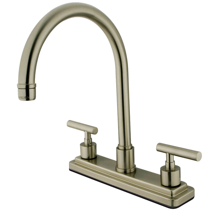 Kingston Sona KS8798CMLLS - Manhattan Two-Handle 3-Hole 8" Centerset Kitchen Faucet, Brushed Nickel