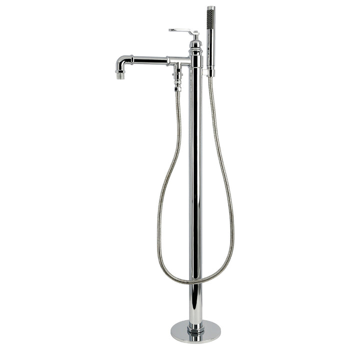 Kingston Whitaker KS9031KL Single-Handle 1-Hole Freestanding Tub Faucet with Hand Shower, Polished Chrome