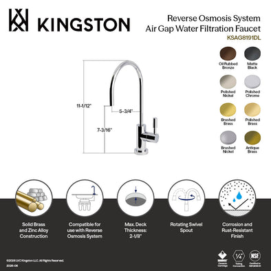 Kingston Sona KSAG8190DL - Concord Single-Handle 1-Hole Deck Mount