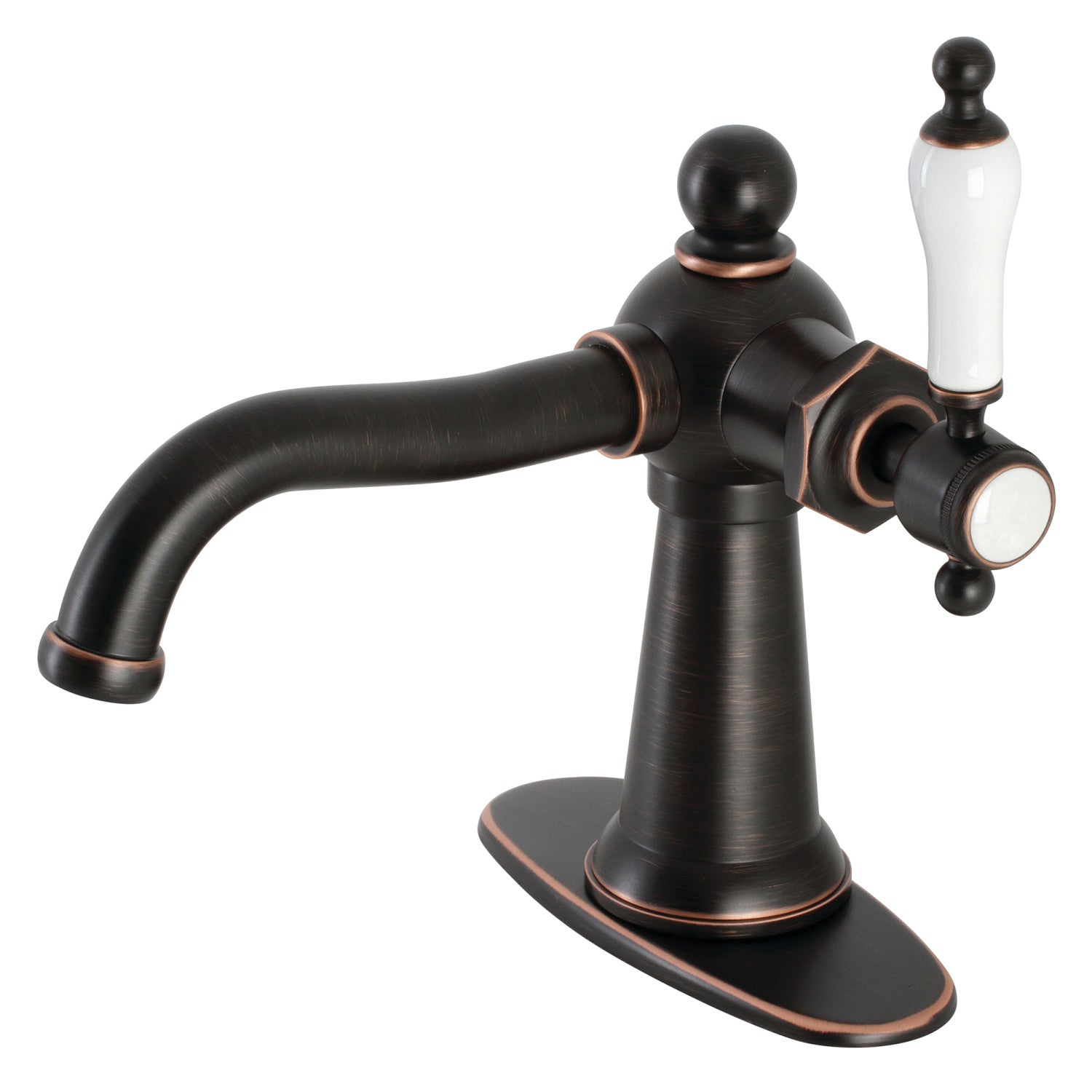 Kingston Brass Waschtischarmatur – Nautisches Design, Neapel Bronze, Einhebel Mit Keramikkartusche & Pop-Up-Ablauf