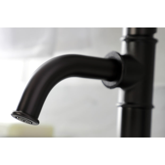 Kingston Sona KSD2825RX - Belknap One-Handle 1-Hole Bathroom Faucet with Deck Plate and Push Pop-Up Drain, Oil Rubbed Bronze
