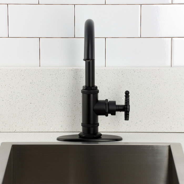 Kingston Sona KSD8500CG - Fuller One-Handle 1-Hole Deck Mount Bar Faucet, Matte Black
