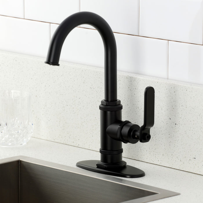 Kingston Sona KSD8500KL - Whitaker One-Handle 1-Hole Deck Mount Bar Faucet, Matte Black