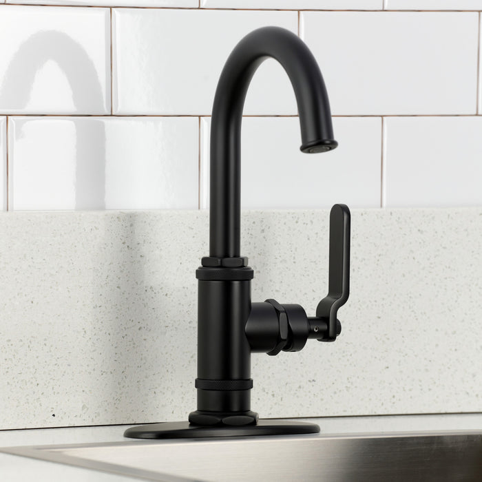 Kingston Sona KSD8500KL - Whitaker One-Handle 1-Hole Deck Mount Bar Faucet, Matte Black