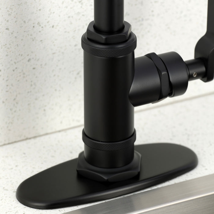 Kingston Sona KSD8500KL - Whitaker One-Handle 1-Hole Deck Mount Bar Faucet, Matte Black