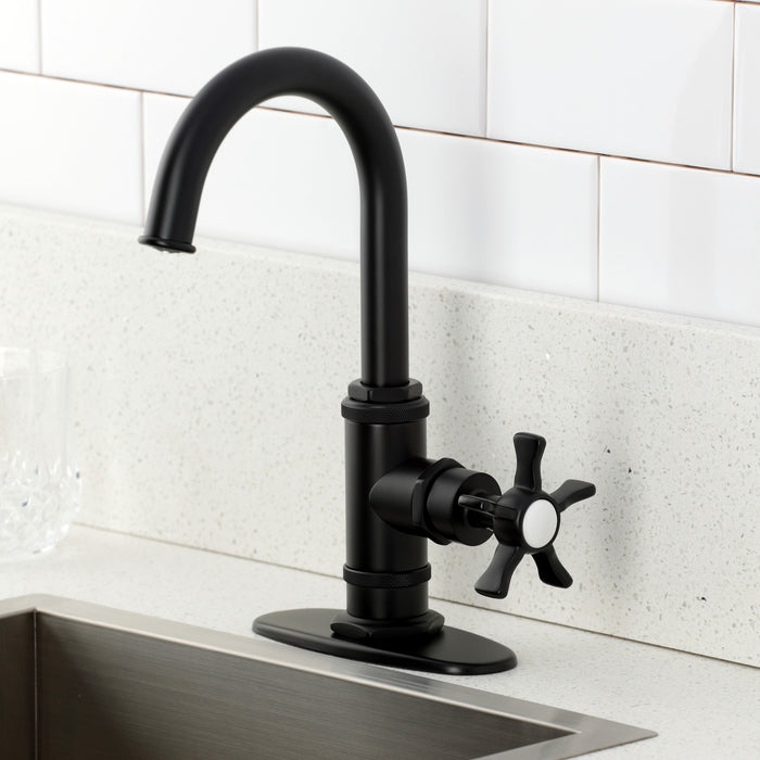 Kingston Sona KSD8500NX - Hamilton One-Handle 1-Hole Deck Mount Bar Faucet, Matte Black