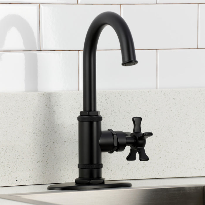 Kingston Sona KSD8500NX - Hamilton One-Handle 1-Hole Deck Mount Bar Faucet, Matte Black