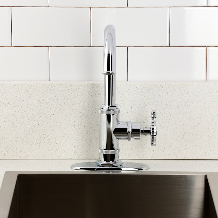 Kingston Sona KSD8501CG - Fuller One-Handle 1-Hole Deck Mount Bar Faucet, Polished Chrome