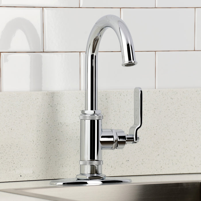 Kingston Sona KSD8501KL - Whitaker One-Handle 1-Hole Deck Mount Bar Faucet, Polished Chrome