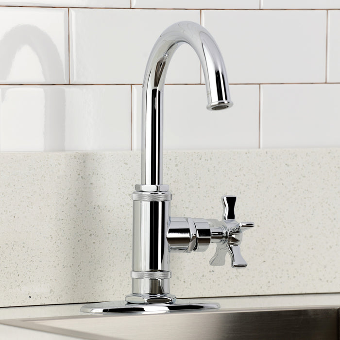 Kingston Sona KSD8501NX - Hamilton One-Handle 1-Hole Deck Mount Bar Faucet, Polished Chrome