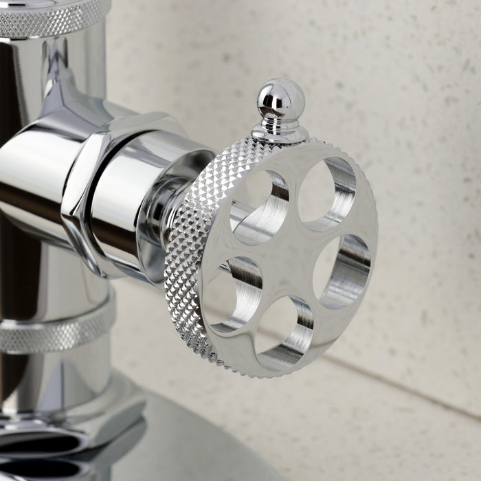 Kingston Sona KSD8501RKX - Webb One-Handle 1-Hole Deck Mount Bar Faucet with Knurled Handle, Polished Chrome
