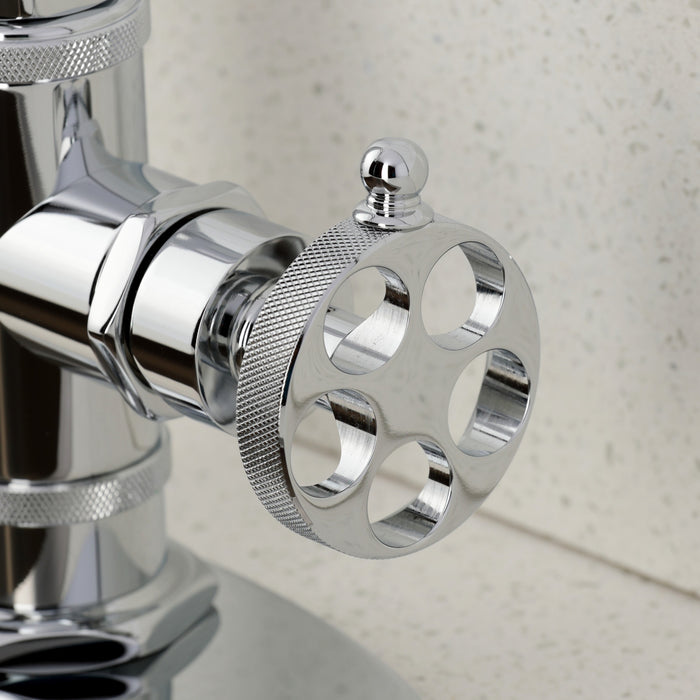 Kingston Sona KSD8501RKZ - Wendell One-Handle 1-Hole Deck Mount Bar Faucet with Knurled Handle, Polished Chrome