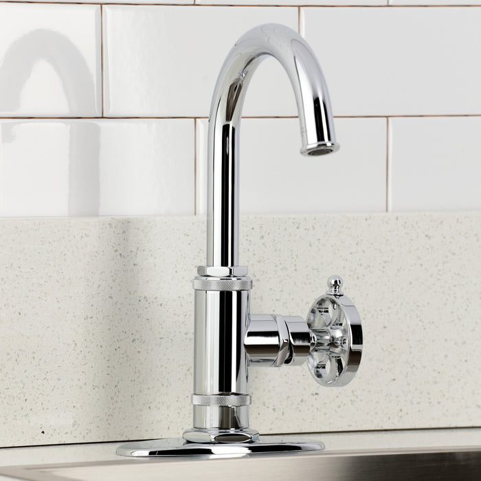 Kingston Sona KSD8501RX - Belknap One-Handle 1-Hole Deck Mount Bar Faucet, Polished Chrome