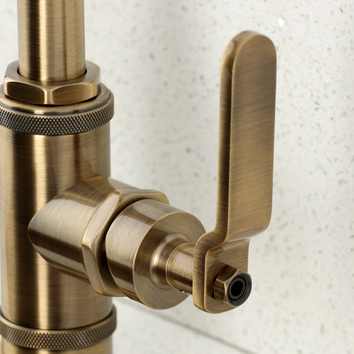 Kingston Sona KSD8503KL - Whitaker One-Handle 1-Hole Deck Mount Bar Faucet, Antique Brass