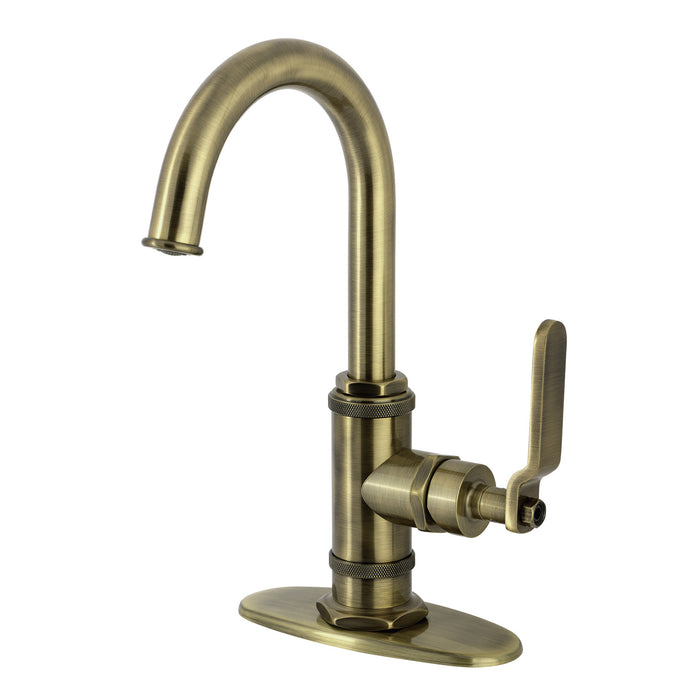 Kingston Sona KSD8503KL - Whitaker One-Handle 1-Hole Deck Mount Bar Faucet, Antique Brass