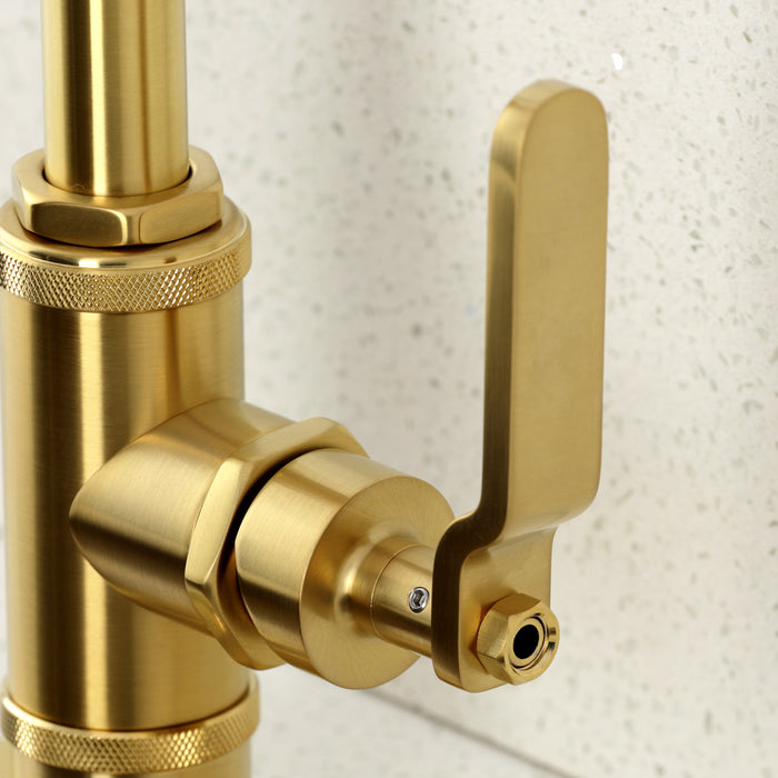Kingston Sona KSD8507KL - Whitaker One-Handle 1-Hole Deck Mount Bar Faucet, Brushed Brass