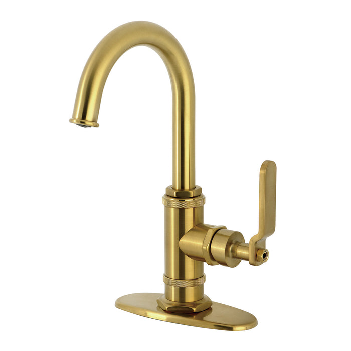 Kingston Sona KSD8507KL - Whitaker One-Handle 1-Hole Deck Mount Bar Faucet, Brushed Brass