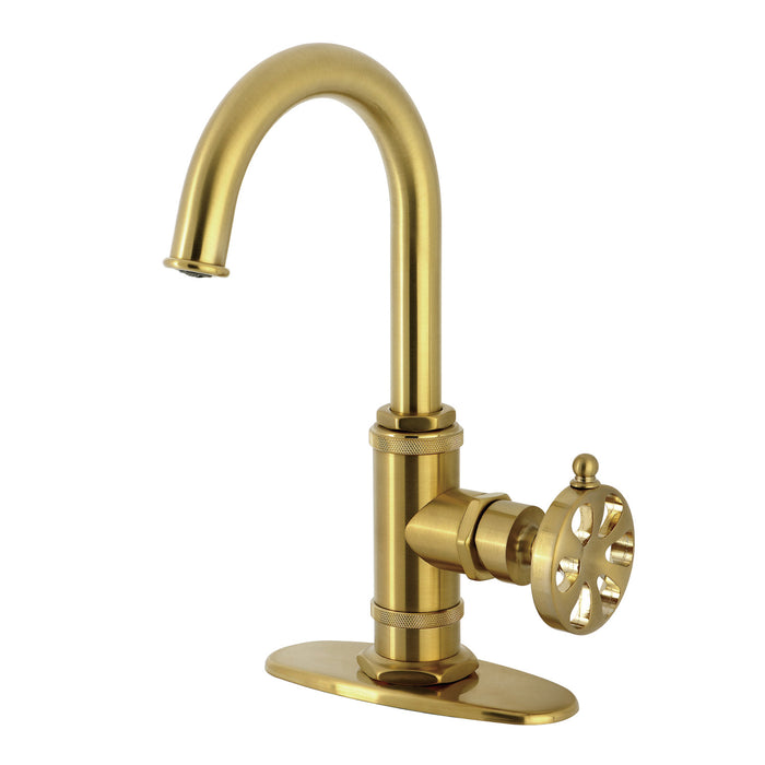 Kingston Sona KSD8507RX - Belknap One-Handle 1-Hole Deck Mount Bar Faucet, Brushed Brass