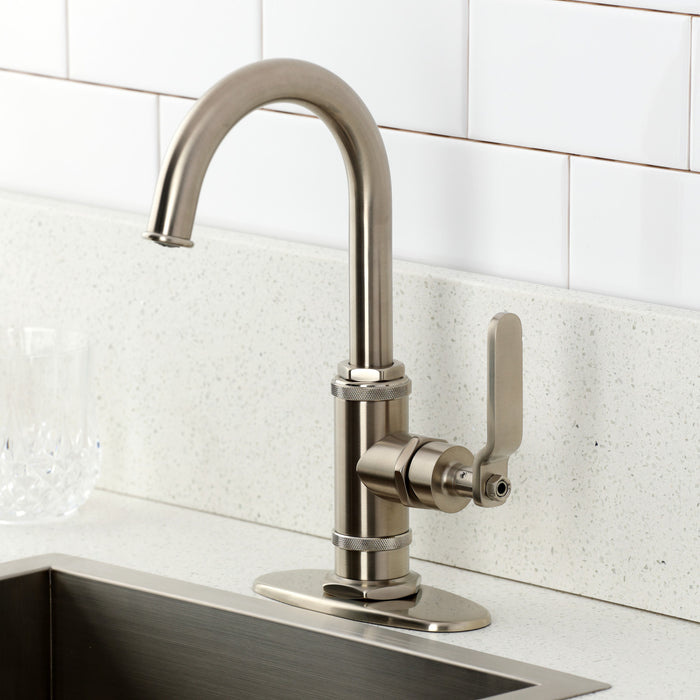 Kingston Sona KSD8508KL - Whitaker One-Handle 1-Hole Deck Mount Bar Faucet, Brushed Nickel