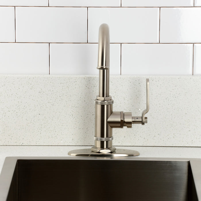 Kingston Sona KSD8508KL - Whitaker One-Handle 1-Hole Deck Mount Bar Faucet, Brushed Nickel