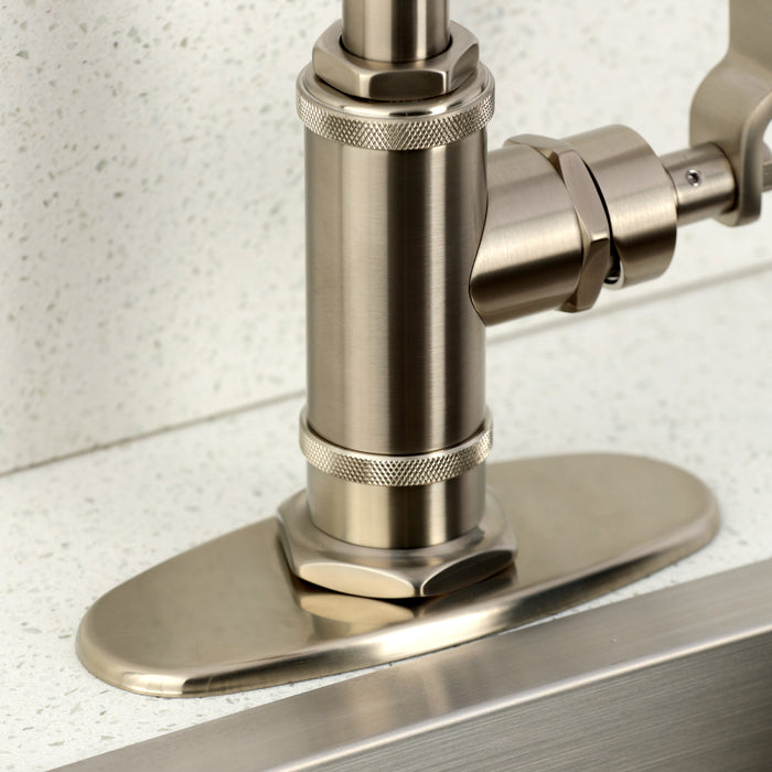 Kingston Sona KSD8508KL - Whitaker One-Handle 1-Hole Deck Mount Bar Faucet, Brushed Nickel
