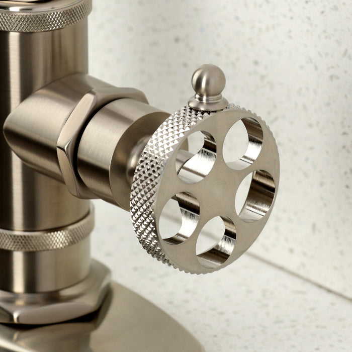 Kingston Sona KSD8508RKX - Webb One-Handle 1-Hole Deck Mount Bar Faucet with Knurled Handle, Brushed Nickel