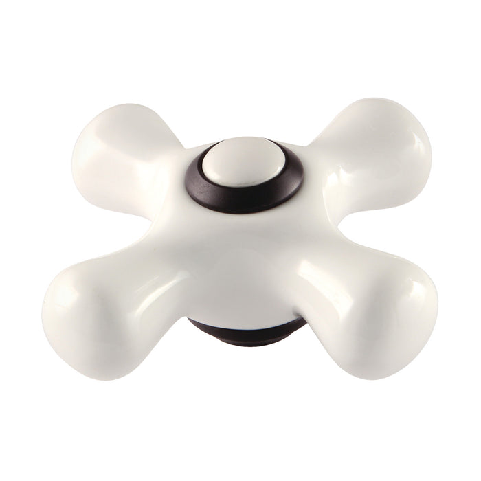 Kingston KSDH23605PX Porcelain Cross Handle, Diverter for Tub Filler, Matte Black