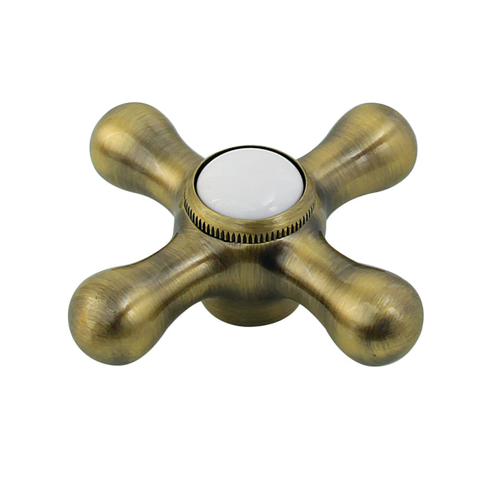 KSDH23635AX Metal Cross Handle, Diverter for Tub Filler, Antique Brass
