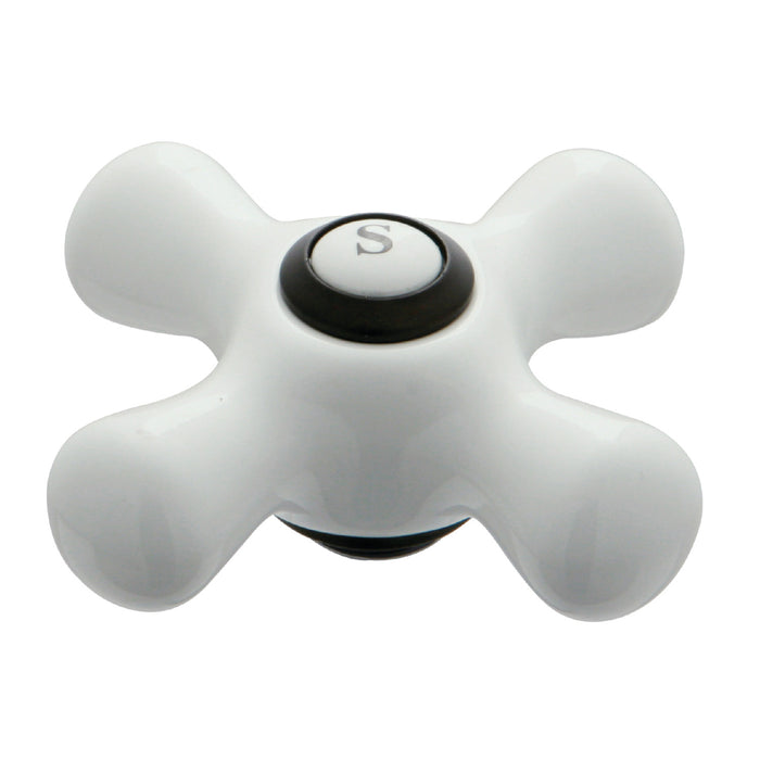 Kingston KSDH23655PX Porcelain Cross Handle, Diverter for Tub Filler, Oil Rubbed Bronze