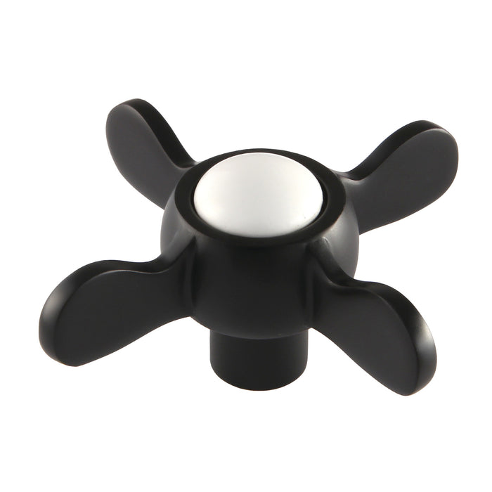 Kingston KSDH285MB Brass Cross Handle, Diverter for Tub and Shower Faucet, Matte Black