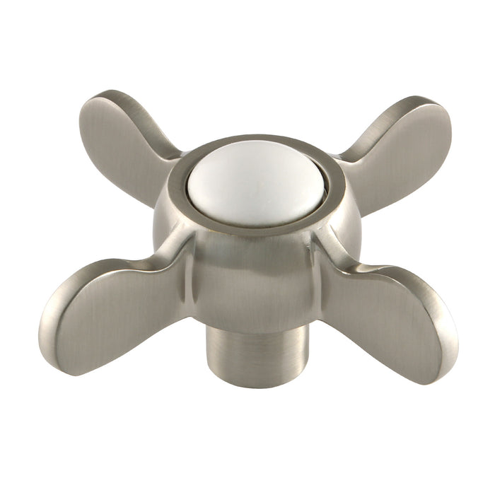Kingston KSDH285SN Brass Cross Handle, Diverter for Tub and Shower Faucet, Brushed Nickel
