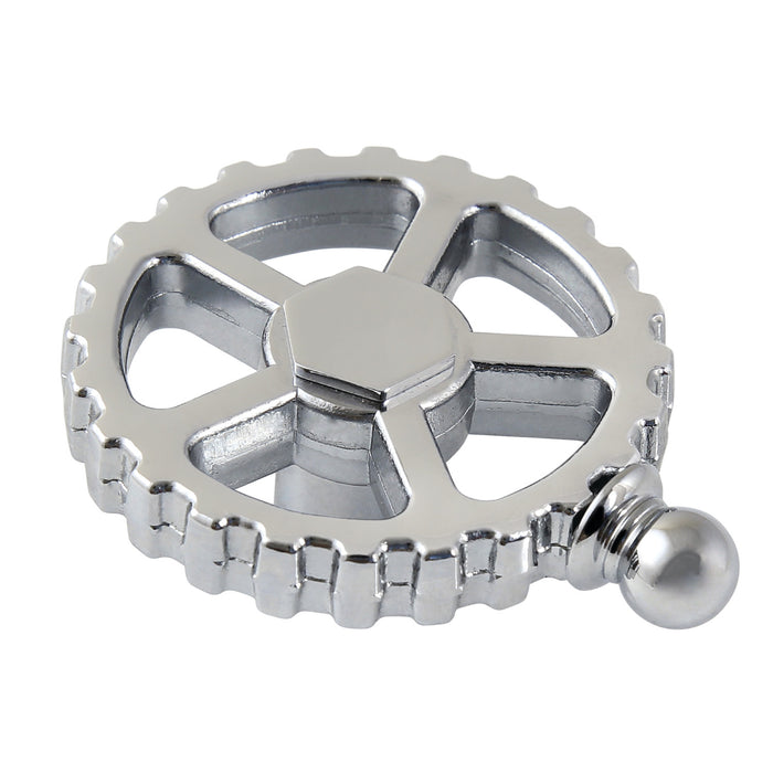 Kingston Fuller KSDH2941CG Brass Industrial Style Machine Gear Wheel Handle, Polished Chrome