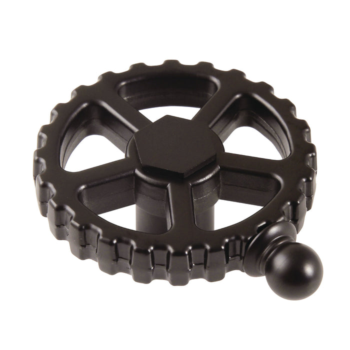 Kingston Fuller KSDH2945CG Brass Industrial Style Machine Gear Wheel Handle, Oil Rubbed Bronze