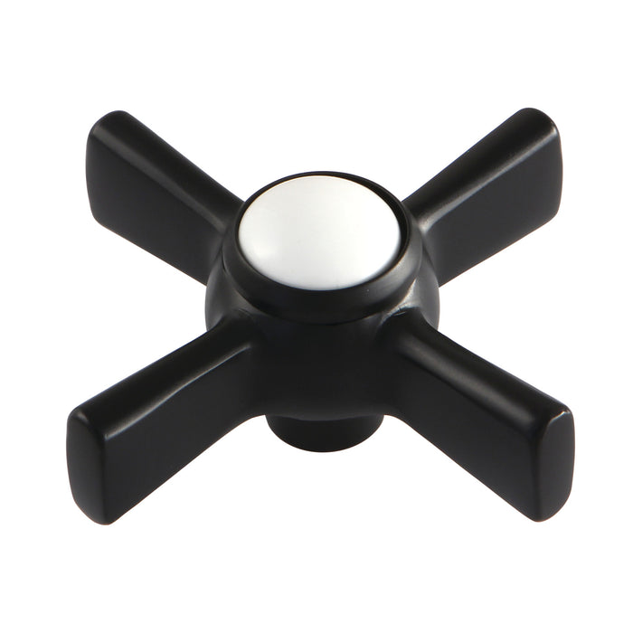 Kingston KSDH2960ZX Brass Cross Handle, Diverter for Tub Filler, Matte Black