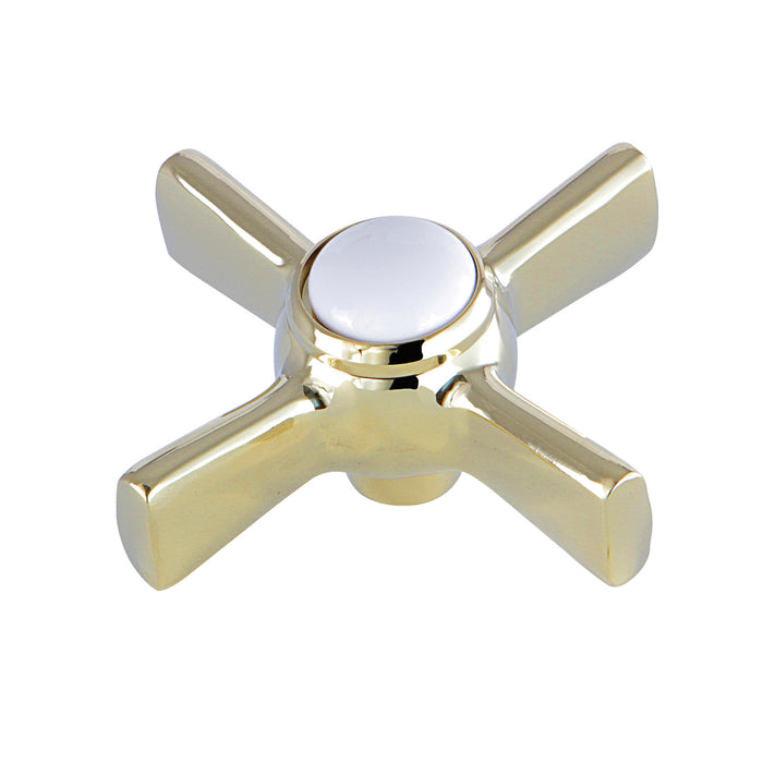 Kingston KSDH2962ZX Brass Cross Handle, Diverter for Tub Filler, Polished Brass